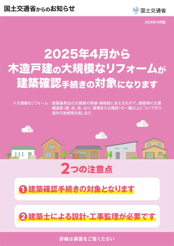 建築基準法改正　4号特例　リフォーム