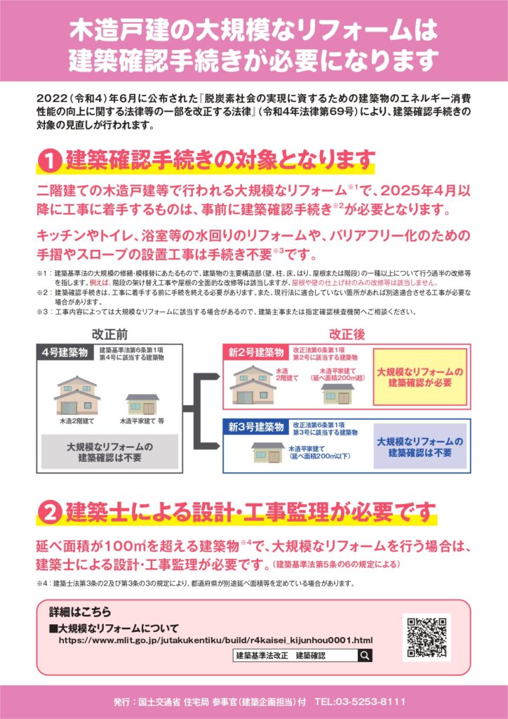 建築基準法改正　4号特例　リフォーム